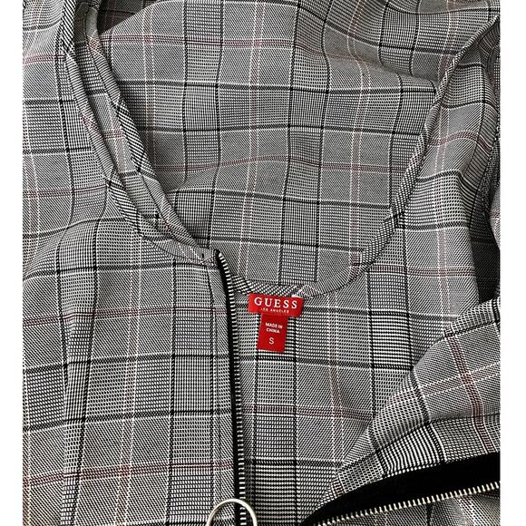 GUESS plaid ring pull zip dress S - Picture 7 of 8